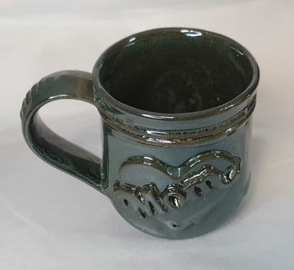 Keramikbecher Mom, Grüngold