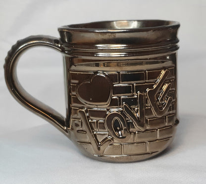 Keramikbecher LOVE, Gold