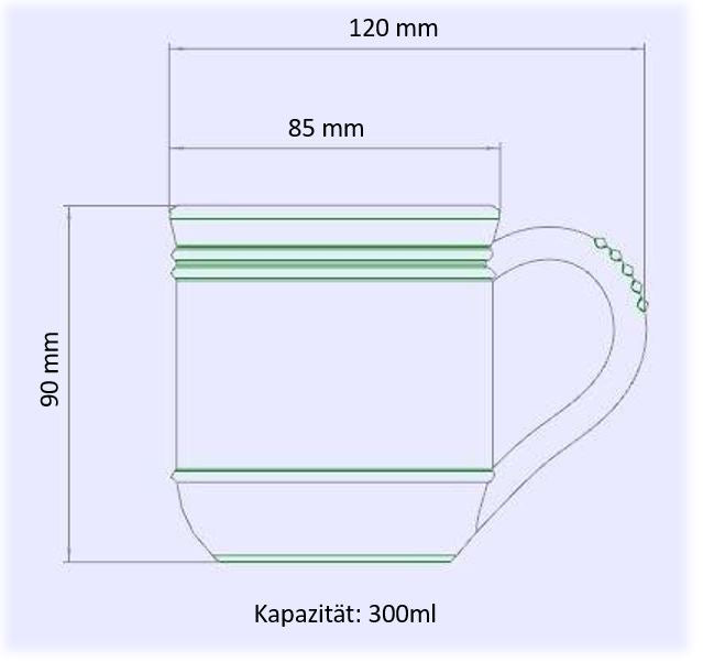 Keramikbecher DAD, Braun